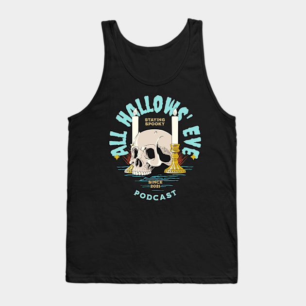 Skull and Candles Tank Top by All Hallows Eve Podcast 